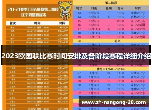 2023欧国联比赛时间安排及各阶段赛程详细介绍